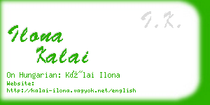 ilona kalai business card